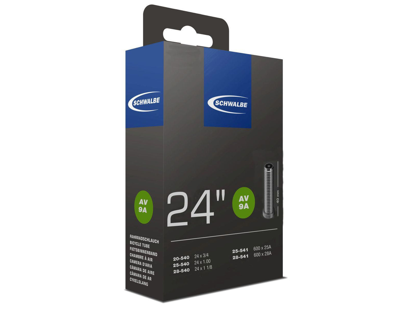 Sisäkumi SCHWALBE AV9A (20-28x540-541) auto 40 mm